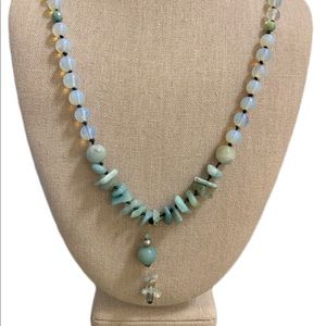 Moonstone, Amazonite, Pearl, Labradorite, and Aquamarine -